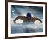 Young Man Swimming the Butterfly Stroke-null-Framed Photographic Print