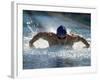 Young Man Swimming the Butterfly Stroke-null-Framed Photographic Print