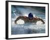 Young Man Swimming the Butterfly Stroke-null-Framed Photographic Print