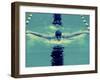 Young Man Swimming the Butterfly Stroke-null-Framed Photographic Print