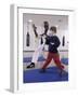 Young Man Teaching a Boy Martial Arts-null-Framed Photographic Print