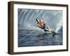 Young Man Wakeboarding-null-Framed Photographic Print