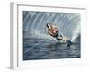 Young Man Wakeboarding-null-Framed Photographic Print