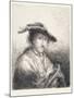 Young Man Wearing a Plumed Hat, 1642-Ferdinand Bol-Mounted Giclee Print
