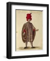 Young Man Wearing "Dogalina", Formal Robe with Wide Sleeves-Jan van Grevenbroeck-Framed Giclee Print