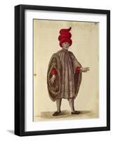 Young Man Wearing "Dogalina", Formal Robe with Wide Sleeves-Jan van Grevenbroeck-Framed Giclee Print