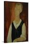 Young Man with a Black Waistcoat, 1912-Amedeo Modigliani-Stretched Canvas