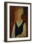 Young Man with a Black Waistcoat, 1912-Amedeo Modigliani-Framed Giclee Print