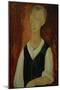 Young Man with a Black Waistcoat, 1912-Amedeo Modigliani-Mounted Giclee Print