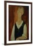 Young Man with a Black Waistcoat, 1912-Amedeo Modigliani-Framed Giclee Print