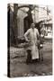 Young Man with a Dog and a Donkey, Gibraltar-null-Stretched Canvas