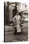 Young Man with a Dog and a Donkey, Gibraltar-null-Stretched Canvas
