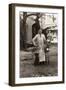 Young Man with a Dog and a Donkey, Gibraltar-null-Framed Photographic Print
