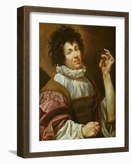 Young Man with a Fig, C.1620-30-Simon Vouet-Framed Giclee Print