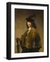 Young Man with a Sword, c.1633-1645-Rembrandt Harmensz. van Rijn-Framed Giclee Print