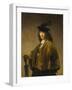 Young Man with a Sword, c.1633-1645-Rembrandt Harmensz. van Rijn-Framed Giclee Print