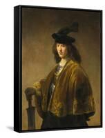 Young Man with a Sword, c.1633-1645-Rembrandt Harmensz. van Rijn-Framed Stretched Canvas