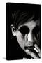 Young Man with Blackened Eyes Smoking-Torsten Richter-Stretched Canvas