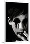 Young Man with Blackened Eyes Smoking-Torsten Richter-Framed Photographic Print