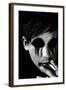 Young Man with Blackened Eyes Smoking-Torsten Richter-Framed Photographic Print