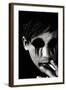 Young Man with Blackened Eyes Smoking-Torsten Richter-Framed Premium Photographic Print