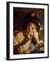 Young Man with Jew's Harp, 1621-Dirck Baburen-Framed Giclee Print