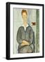 Young Man with Red Hair. Giovanotto Dai Capelli Rossi, 1919-Amedeo Modigliani-Framed Giclee Print