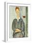 Young Man with Red Hair. Giovanotto Dai Capelli Rossi, 1919-Amedeo Modigliani-Framed Giclee Print