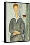 Young Man with Red Hair. Giovanotto Dai Capelli Rossi, 1919-Amedeo Modigliani-Framed Stretched Canvas