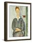 Young Man with Red Hair. Giovanotto Dai Capelli Rossi, 1919-Amedeo Modigliani-Framed Giclee Print