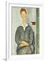 Young Man with Red Hair. Giovanotto Dai Capelli Rossi, 1919-Amedeo Modigliani-Framed Giclee Print