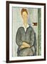 Young Man with Red Hair. Giovanotto Dai Capelli Rossi, 1919-Amedeo Modigliani-Framed Giclee Print