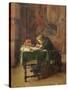 Young Man Writing, 1852-Jean-Louis Ernest Meissonier-Stretched Canvas