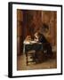 Young Man Writing-Ernest Jean Louis Meissonier-Framed Giclee Print