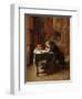 Young Man Writing-Ernest Jean Louis Meissonier-Framed Giclee Print