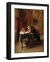 Young Man Writing-Ernest Jean Louis Meissonier-Framed Giclee Print