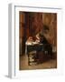 Young Man Writing-Ernest Jean Louis Meissonier-Framed Giclee Print