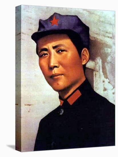 Young Mao Tse Zedong (1893-1976) Poster for 1000 Years of Life for President Mao C. 1921-null-Stretched Canvas