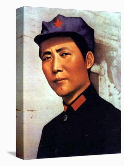 Young Mao Tse Zedong (1893-1976) Poster for 1000 Years of Life for President Mao C. 1921-null-Stretched Canvas