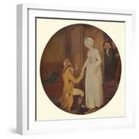 Young Marlow and Miss Hardcastle: A Scene from She Stoops to Conquer by Oliver Goldsmith-Francis Wheatley-Framed Giclee Print