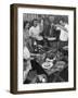 Young Married Couples Enjoying a Backyard Buffet Feast , Featuring Spaghetti-Nina Leen-Framed Photographic Print