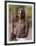 Young Masai Morani or Warrior with Henna-Ed Hair and Beadwork, Laikipia, Kenya, East Africa, Africa-Louise Murray-Framed Photographic Print