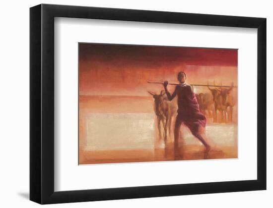 Young Massai-Talantbek Chekirov-Framed Art Print