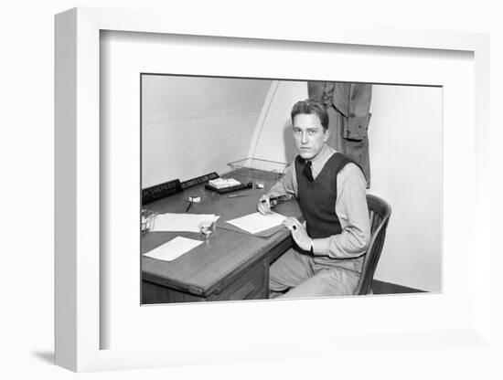 Young Medical Officer in Barracks, Ca. 1945-null-Framed Photographic Print