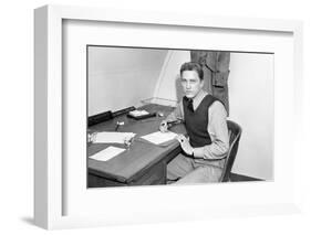 Young Medical Officer in Barracks, Ca. 1945-null-Framed Photographic Print