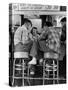 Young Men in Plaid Shirts Drinking Ice Cream Sodas at Soda Fountain-Nina Leen-Stretched Canvas