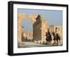 Young Men on Camels, Monumental Arch, Archaelogical Ruins, Palmyra, Syria-Christian Kober-Framed Photographic Print