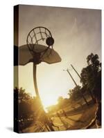 Young Men Playing Basketball-null-Stretched Canvas