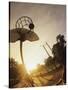 Young Men Playing Basketball-null-Stretched Canvas