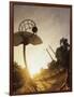 Young Men Playing Basketball-null-Framed Photographic Print